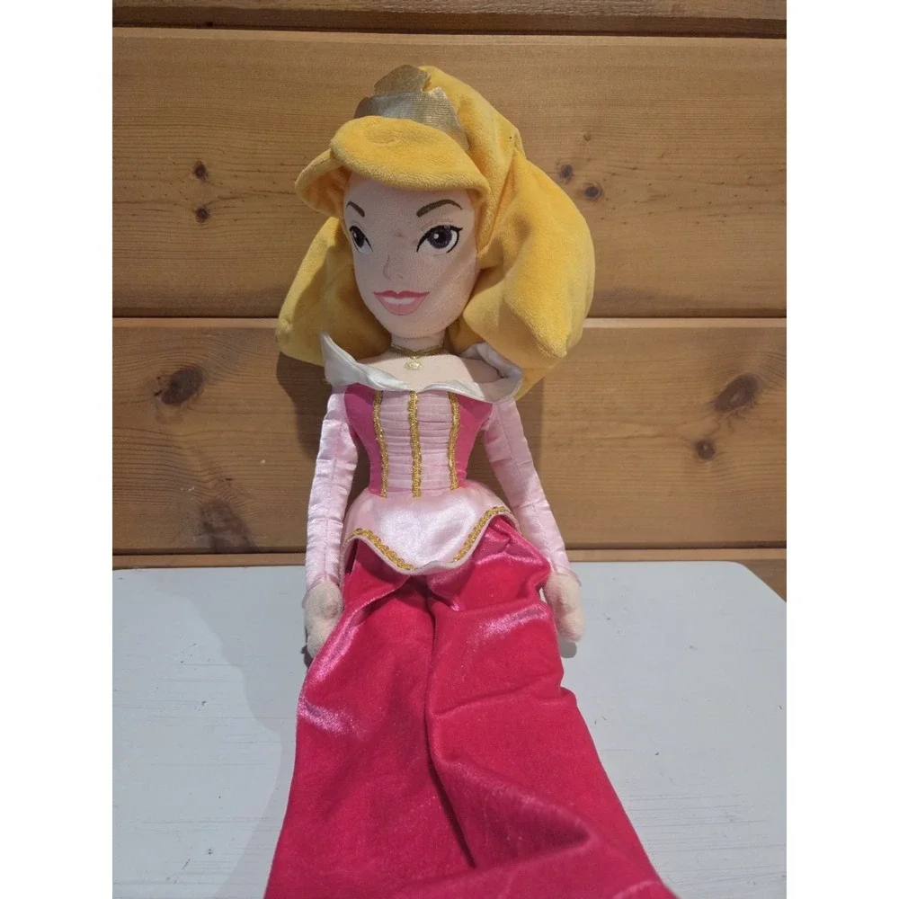 Disney Store Aurora Sleeping Beauty Stuffed Soft Plush Rag Doll Toy 20